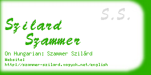 szilard szammer business card