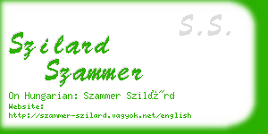 szilard szammer business card